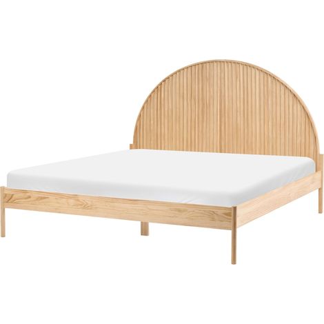 Bett mit Lattenrost Kiefernholz MASCORTEL 180 x 200 cm Hellbraun (1/5)
