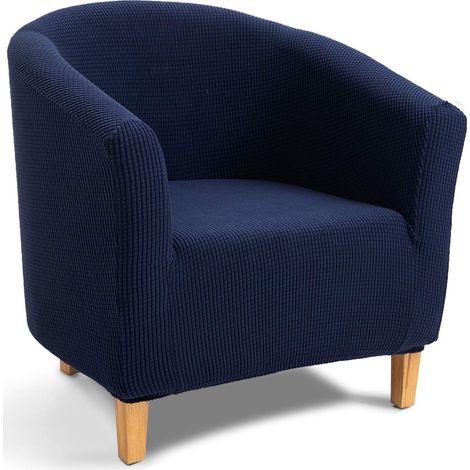 Housse de canapé jacquard bleu trésor, housse de chaise de bain, rétractable (1/5)