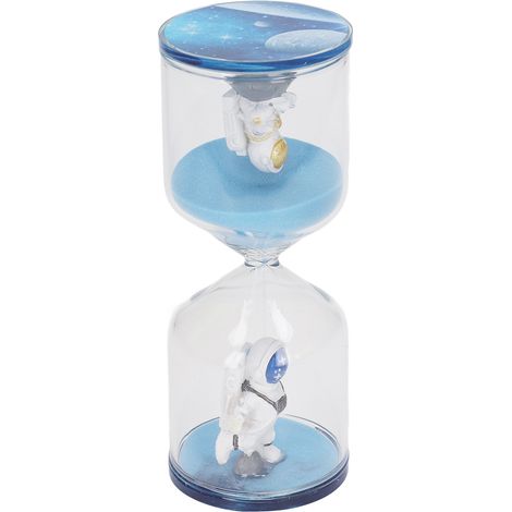 Sablier Décoratif Astronaute 30 Minutes pour Bureau Maison Cuisine - Horloge à Sable Éducative et Design Bleu (1/5)