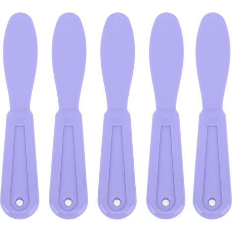 5 spatules en plastique pour mélange de plâtre dentaire et alginate, couleur violette (1/5)