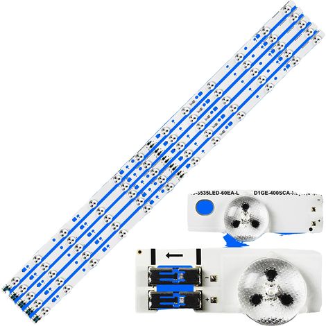 Striscia LED, lunghezza 760 mm, 12 LED, tensione 3 V, confezione da 10, compatibile con i modelli da UE40EH5000W a UE40EH5300K (1/5)