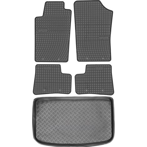 Set di tappetini in gomma per auto e tappetino per bagagliaio per Peugeot 206 Hatchback dal 1998 al 2012. (1/5)