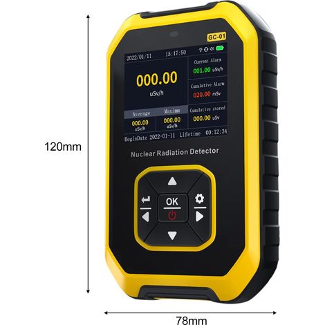Détecteur électronique portable de rayonnement (en plastique) pour plans de travail en marbre (1/4)