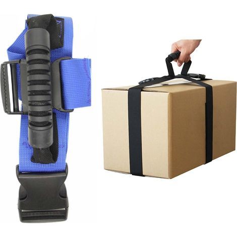 Verstellbarer Tragegurt aus Nylon für Umzugskartons, Pakete und Koffer – Blau – B – 192 cm (1/5)