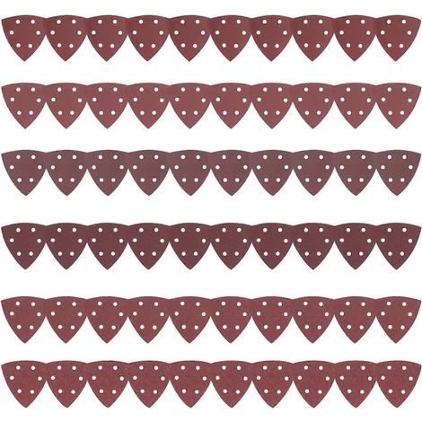 90 feuilles de ponçage, papier abrasif, papier de verre, papier de verre, papier de verre, papier abrasif pour ponceuse triangulaire, grain 40/80/120/180/240/320/400/800 (1/5)