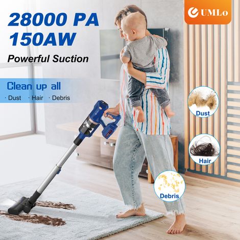 OKWISH V11 Aspirapolvere senza fili 2 in 1 con filtro HEPA, 30 kPa e batteria 4000 mAh Blu (1/5)