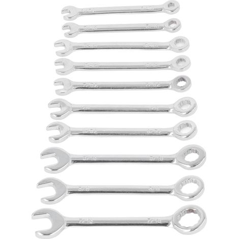 Set mit 10 flexiblen Mini-Kombinationsschlüsseln aus Chrom-Vanadium-Stahl, kompaktes und vielseitiges Werkzeug. (1/5)