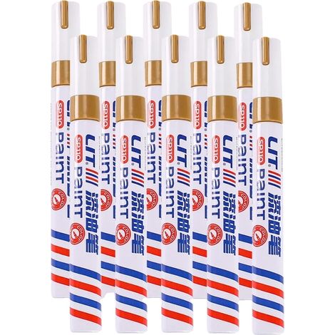 Marqueur de peinture permanent, étanche, usage multi-surface, 10 or (1/2)