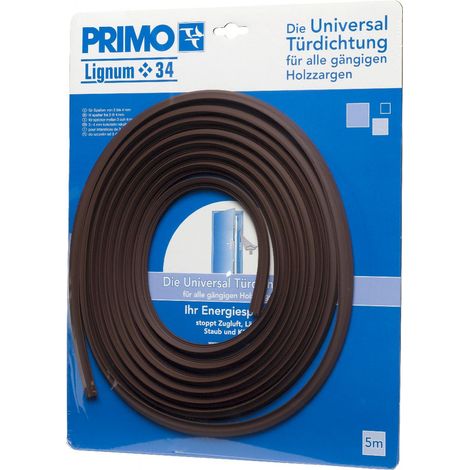 Primo Universaldichtung Holzzarge Lignum 34 mahagoni, 5 Meter Türdichtungen & Fensterdichtungen (1/2)
