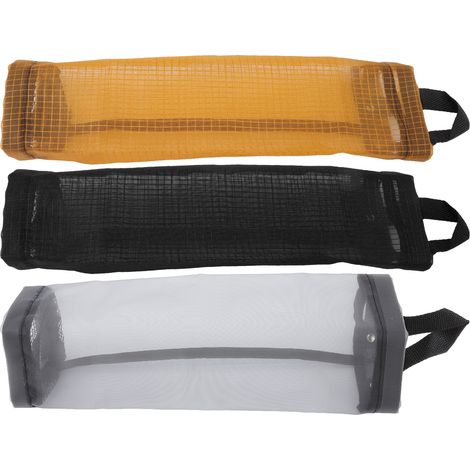 Porte-sacs d'épicerie grande capacité, résistant et transparent, en polyester, pour un gain de place, idéal pour la maison et la cuisine (jaune). (1/5)