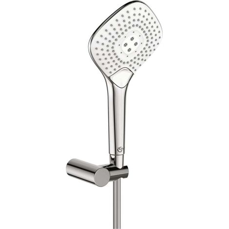 Ensemble de douchette à main IS Idealrain Evo Jet, à 3 fonctions, tête en diamant ø134mm, chromé (1/5)