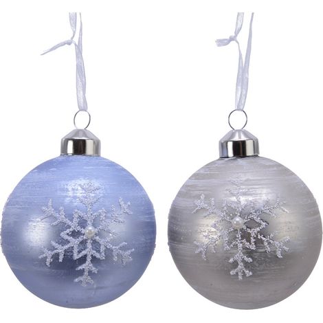 Surtido de bolas de Navidad de cristal 1 pieza diam 8