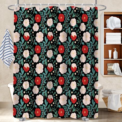 Rideau de douche 180x180 cocooning rideau étanche pour rafraîchir sa salle de bain (1/5)