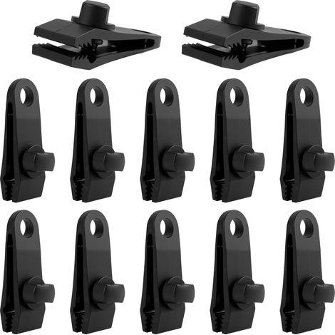 12 Pièces Clips De Fixation en Plastique Pour Bâche Clips De Fixation Pour Bâche Pince Multifonctionnelles Pour Auvents Et Bâches Pour Auvents, Voiles D’ombrage, Couvertures Et Accessoires Pour Activi (1/5)