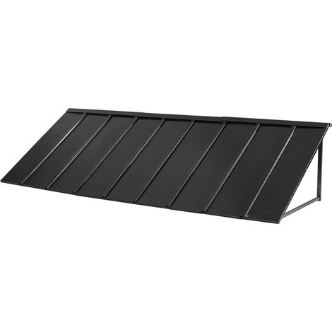 VEVOR Pensilina per Finestra Porta da 2641 x 910 mm Tettoia per Porta Ingresso, Acciaio Verniciato a Polvere Antiruggine, Pensilina per Patio Esterno per Protezione da Pioggia, Neve e Luce Solare