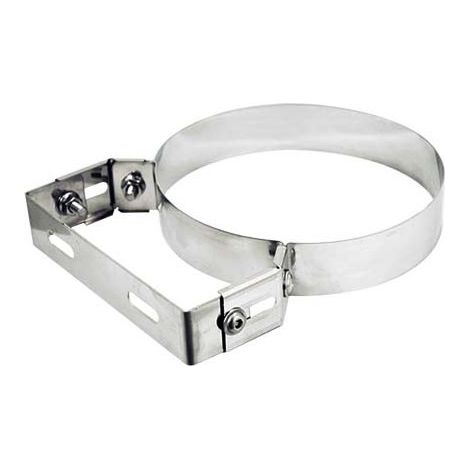 Collare per fissaggio tubi regolabile in acciaio INOX - 12cm