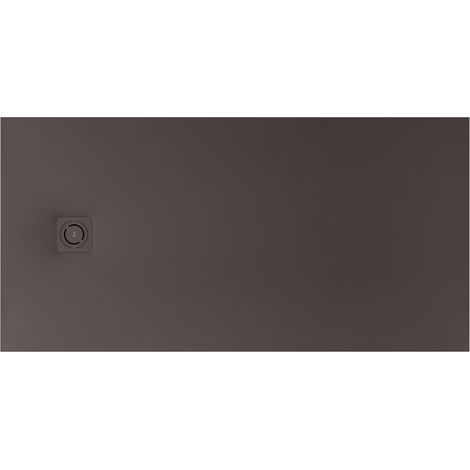 Receveur de douche extra plat en Stonex® Terran-N+Grille Twist - 1200x900mm - Café (1/2)