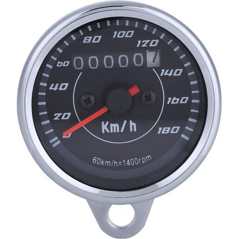 Compteur De Vitesse Moto - Affichage Km/H Et Kilométrage Double - Rétroéclairage LED - Diamètre 65 Mm - Pour Moto Universelle (1/5)