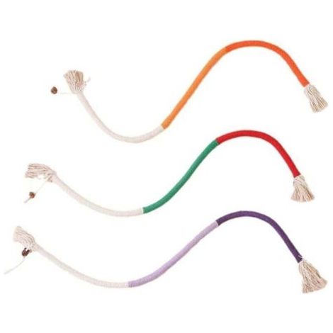 Lot de 3 jouets à remplir d'herbe à chat naturelle pour le nettoyage des dents des chatons, sans danger pour l'hygiène dentaire, adaptés aux chatons d'intérieur, 70 cm (1/4)