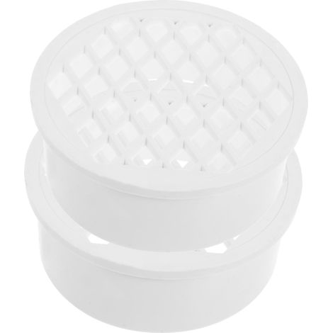 2 Pièces Couvercle de Drain en Pvc Blanc Insert Direct pour Tuyau, Filtre de Drainage Polyvalent Empêchant les Obstructions, pour Balcon et Jardin (1/5)
