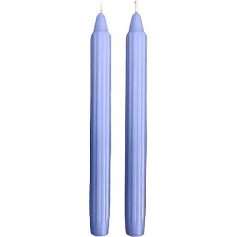 CERERIA DI GIORGIO Set 2 Candele Decorative Scanalate Lavanda 25 cm (1/5)
