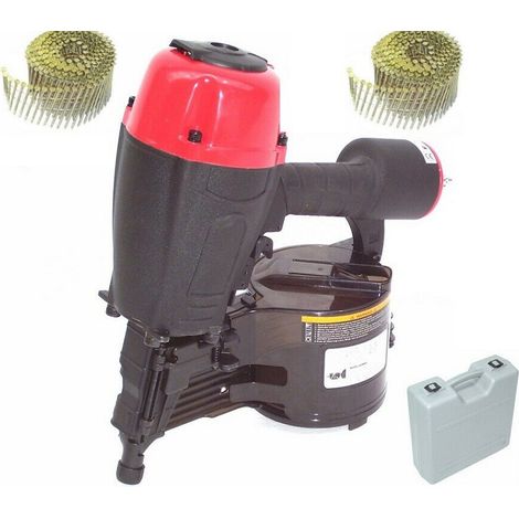 Coilnagler 90 incl 500 Nägel Druckluftnagler 55420 Druckluft Nagelgerät 50-90 mm (1/5)