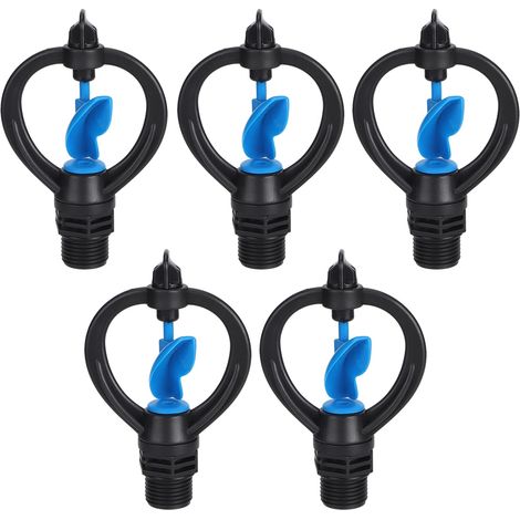 5Arroseurs de jardin G1/2 mâle, tête d'arrosage à pulvérisation pour pelouse, kit d'irrigation 5 pièces (1/5)