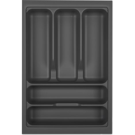 ORGA-BOX I Besteckeinsatz 319 x 473 oriongrau mit Perlstruktur und Anti-Rutschbeschichtung für Tandembox Antaro / Intivo u. ModernBox im 40er Schrank Besteckaufbewahrung