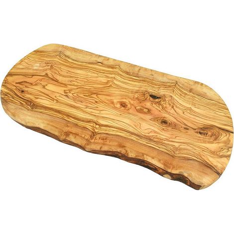 Planche à découper de cuisine rustique en bois d'olivier XXL, longueur supérieure à 50 cm - PANGIVO (1/2)