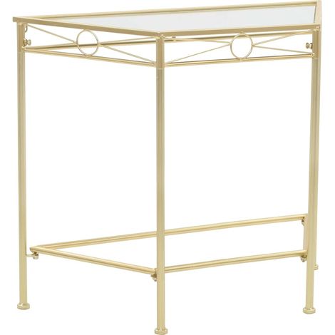 Tavolino Vintage in Metallo 87x34x73 cm Oro vidaXL (1/5)