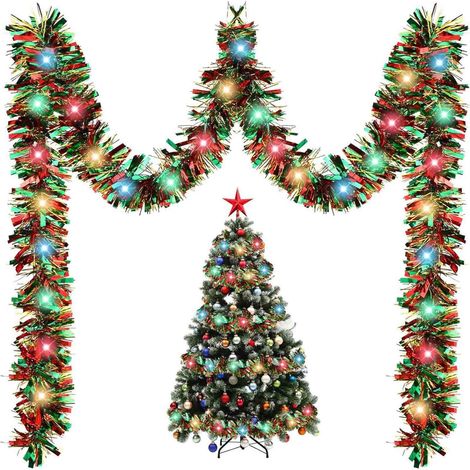 Guirlande Lumineuse - Ruban Décoratif Noël - Pour Arbre De Noël Cheminée Intérieur Extérieur - 5 M - PVC (1/5)