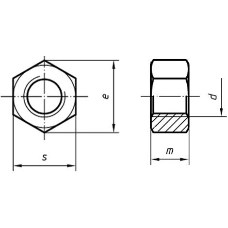 M24 Hex Nut - A2 Stainless Steel DIN934