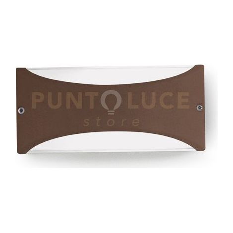 GES1032- APPLIQUE IN ALLUMINIO A LED 4000K 10W 550LM IP54 22X10CM MARRONE