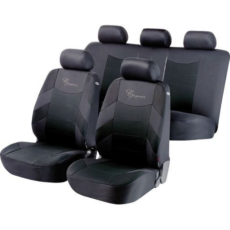 Walser Autositzbezug Basic Elegance Komplett-Set schwarz grau Sitzbezüge (1/3)