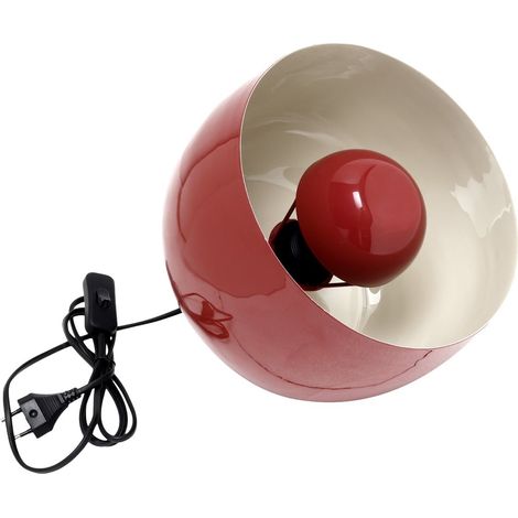 Lámpara de sobremesa esfera de metal rojo moderna 28 cm (1/5)