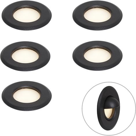 QAZQA 12V System Black 10m with 5 Ground Spots Incl. LED IP44 - (1/5)