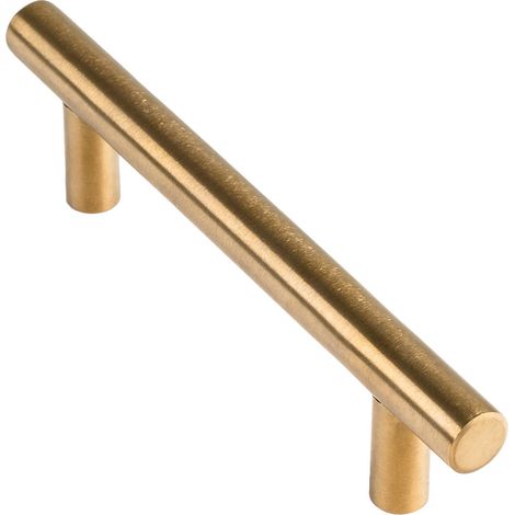 Tirador de Asa para Mueble  Estilo Contemporáneo  Fabricado en Acero Inox  Acabado en Latonado Vintage  Distancia Entrepuntos: 96 mm  Medidas 1361232 mm  Fijación Atornillado  Incluye Tornillos M4  2 