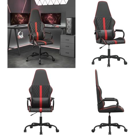 Gaming-Stuhl mit Massagefunktion Rot und Schwarz Kunstleder - Massagestuhl - Kunstlederstuhl (1/5)