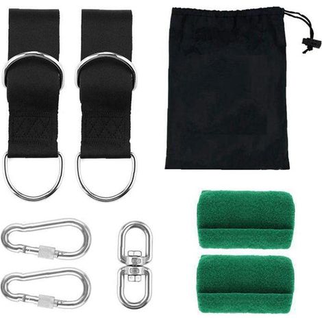 Sangles de suspension pour balançoire Kit de balançoire double arbre 150cm Sangles de hamac très résistantes pour le camping Sangles de hamac pour le jardin (1/5)