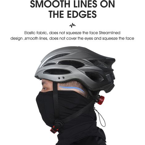 Masque-foulard unisexe en soie glacée avec élastiques pour les oreilles, respirant, lavable et à séchage rapide, idéal pour le vélo, la course à pied et le sport. (1/3)