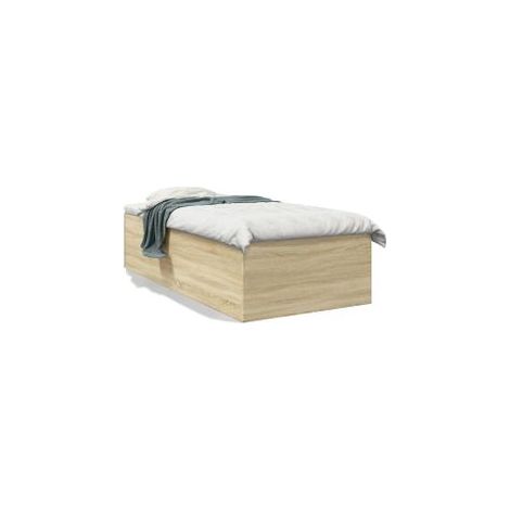 Cadre de lit chêne sonoma 100x200 bois d'ingénierie (1/5)