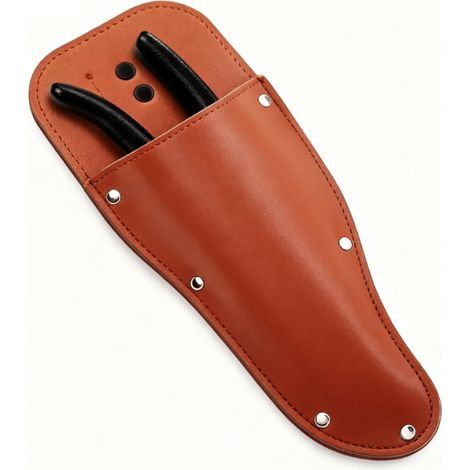 Étui pour sécateur - Cuir PU - Attache ceinture fonctionnelle - Marron (1/5)