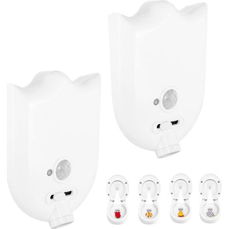 Lumière Toilette Enfant LED avec Capteur de Mouvement, Projection Rotative 4 Motifs, Veilleuse WC pour Apprentissage Propreté Garçon et Fille, Éclairage Salle de Bain Facile à Installer (1/5)