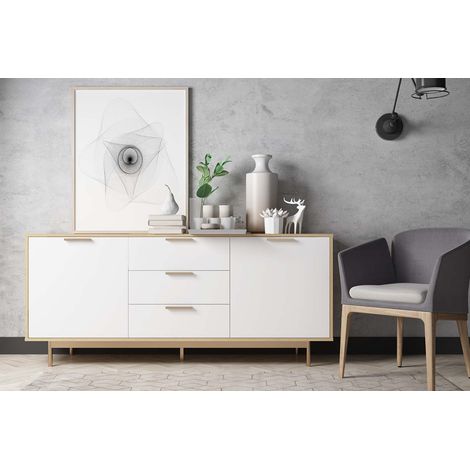 Credenza scandinava bianco e legno FYN