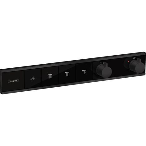 Module thermostatique RainSelect encastréavec 4 fonctions noir mat