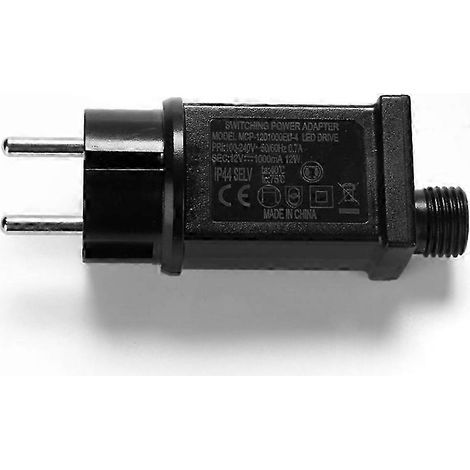 12V 12W IP44 wasserdichtes LED-Netzteil, Transformator für LED-Streifen und -Strahler, kompatibel mit Dauerlicht und Blinklicht (1/5)
