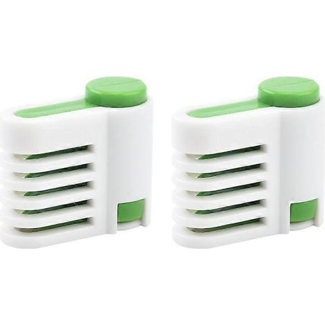 Ensemble de 4 coupe-gâteaux verts, coupe-toasts, coupe-gâteaux et pain à 5 niveaux réglables, accessoire de cuisine pour la pâtisserie (1/5)