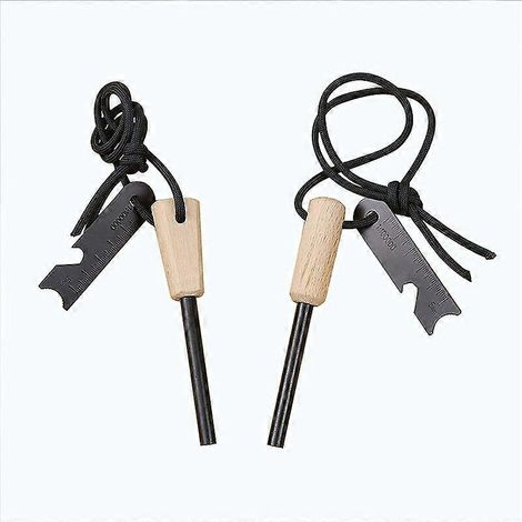 Vuurstarter, traditioneel, vuursteenblokken, handgemaakt vuurstenen hangslot, krachtige glinsterende vuursteen voor kamperen, buitenactiviteiten, survival (2 stuks). (1/5)