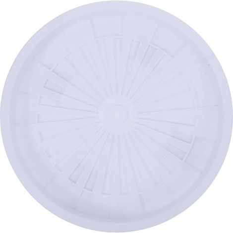 Support à roulettes pour Pots de Fleurs Rond en Plastique 20 Cm Diamètre Intérieur, Base Mobile Blanche sans Système D’évacuation D’Eau, 4 roulettes Pivotantes Universelles, (1/5)