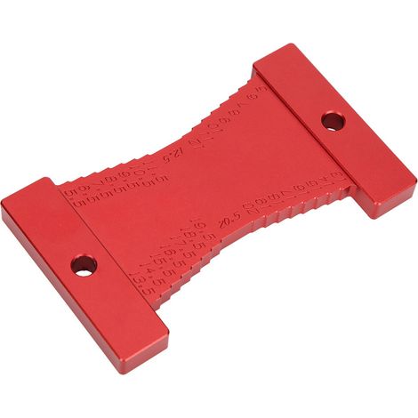 Hochpräziser Höhenmesser aus roter Aluminiumlegierung für Frästische und Kreissägen, Messlineal 5/20,5 mm (1/5)